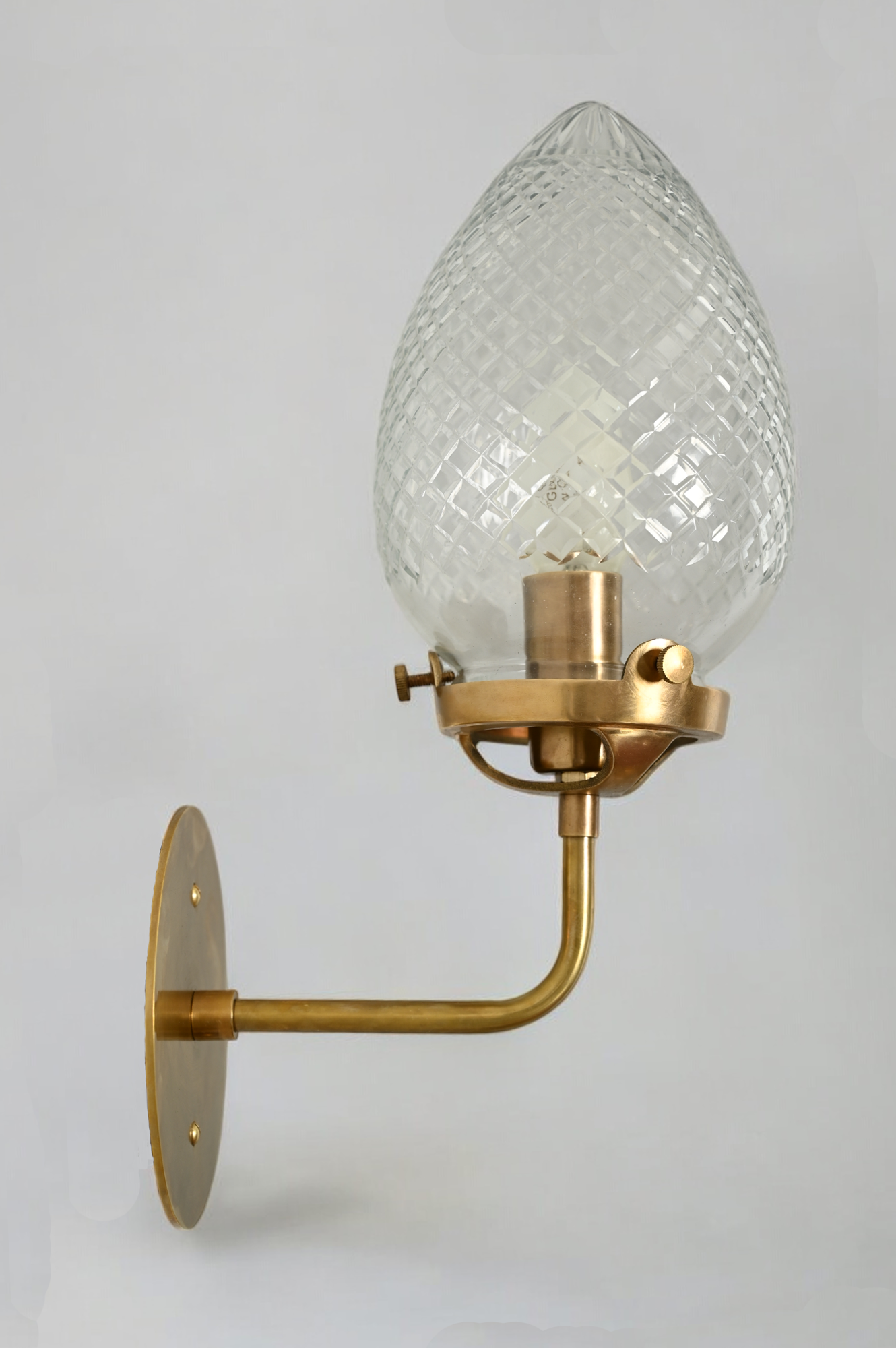 Raw brass Conical Globes Wall Sconce - Vintage and aesthetic sconce