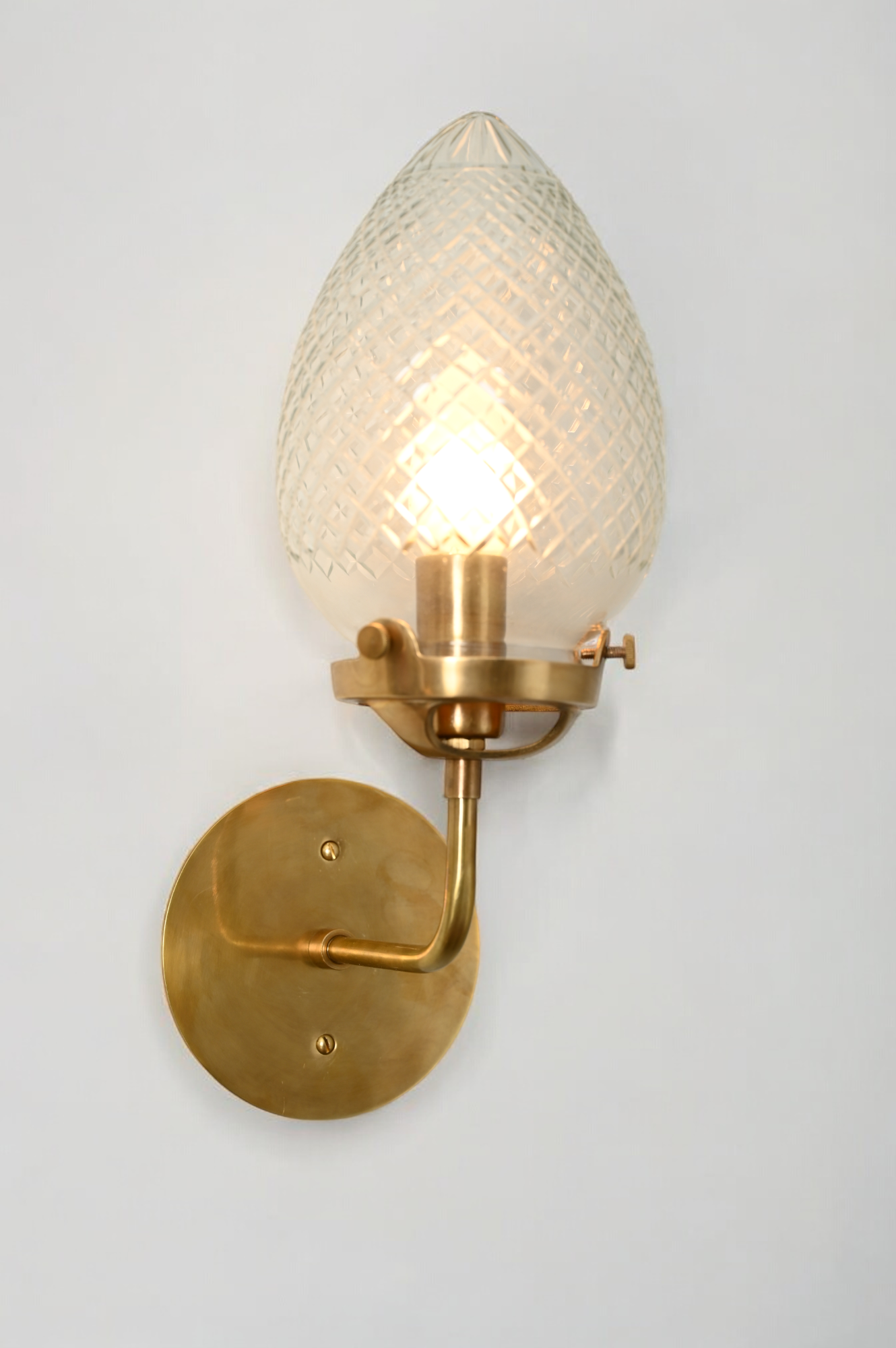 Raw brass Conical Globes Wall Sconce - Vintage and aesthetic sconce