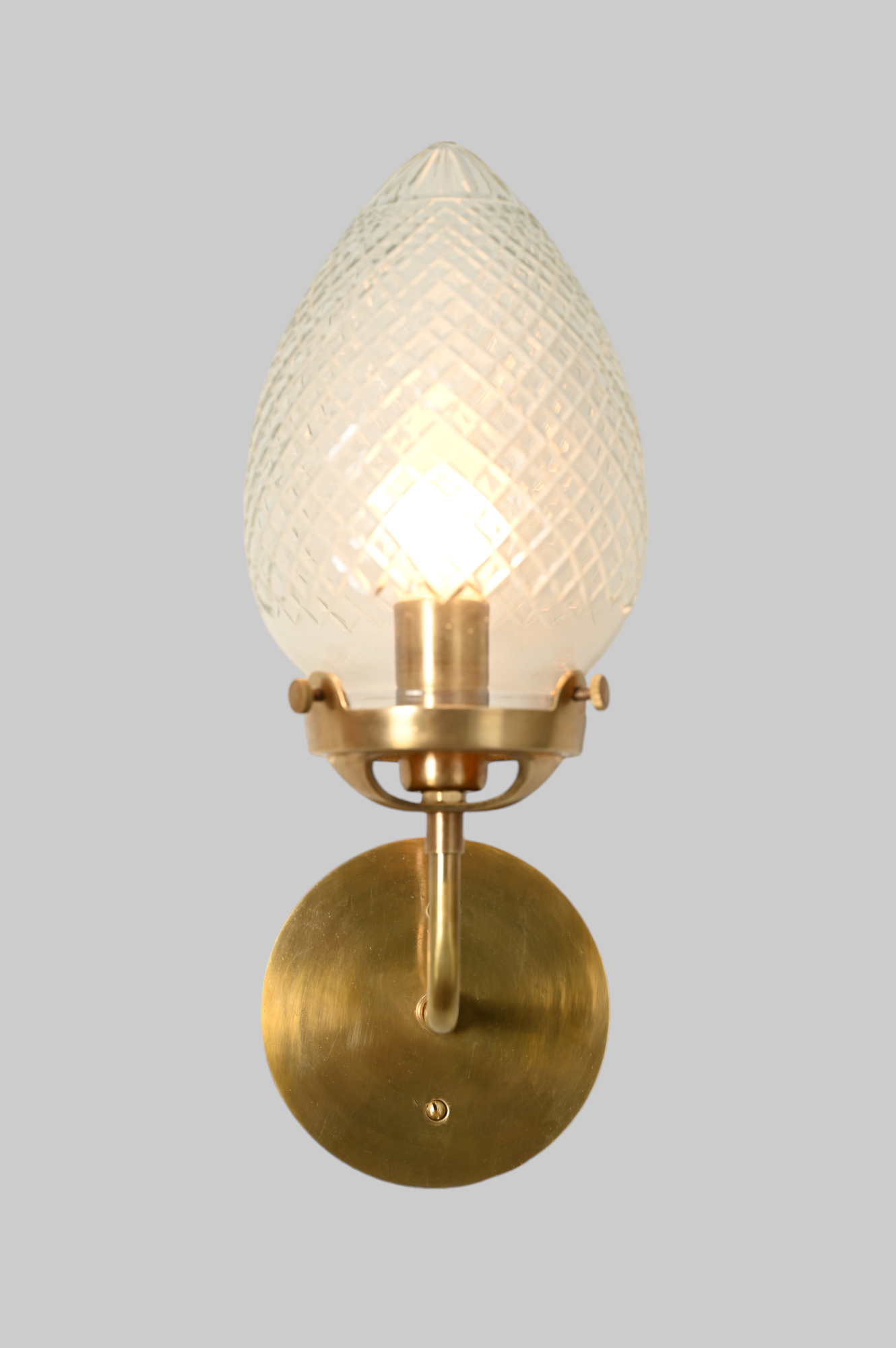 Raw brass Conical Globes Wall Sconce - Vintage and aesthetic sconce