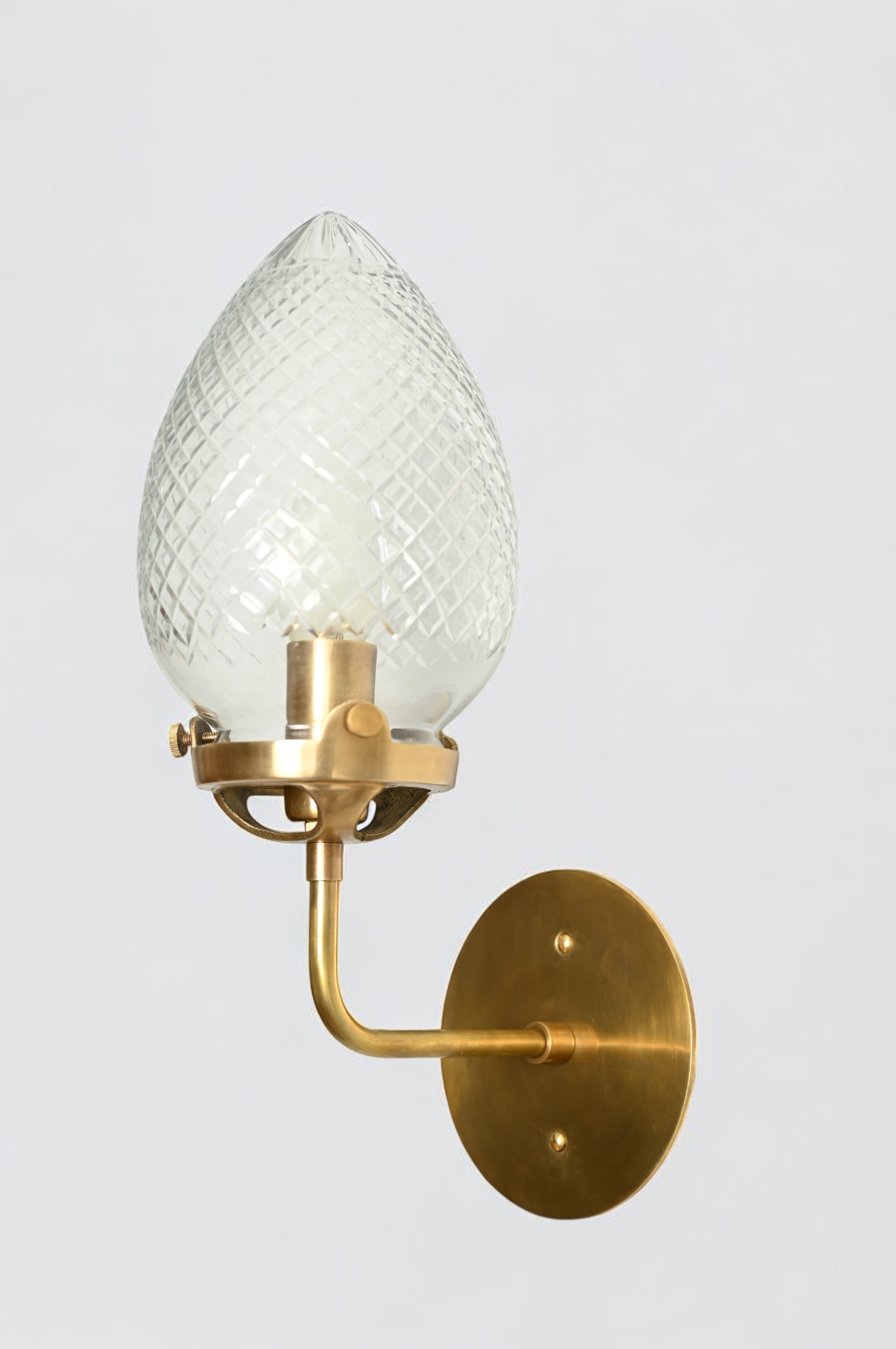 Raw brass Conical Globes Wall Sconce - Vintage and aesthetic sconce