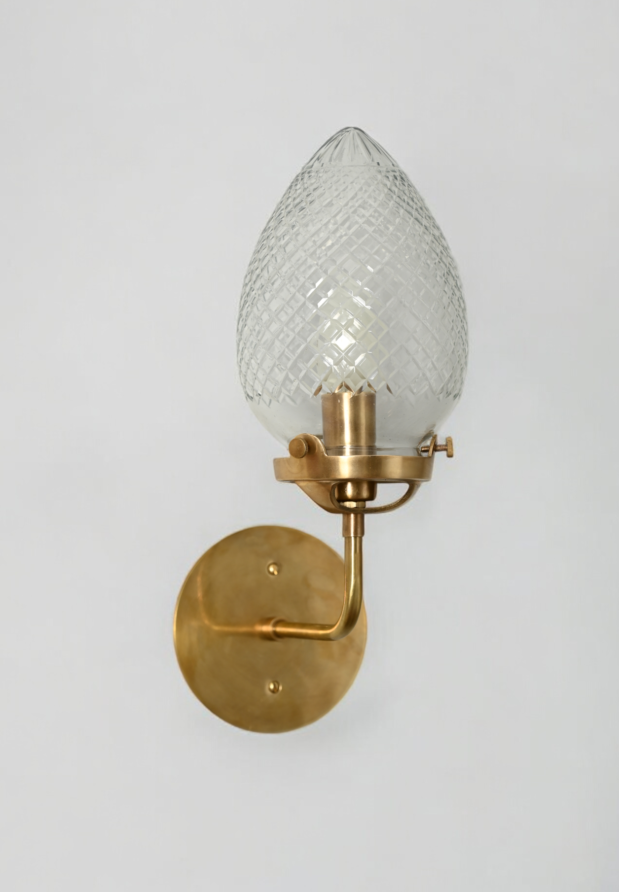 Raw brass Conical Globes Wall Sconce - Vintage and aesthetic sconce