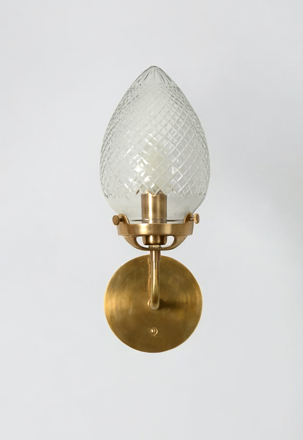 Raw brass Conical Globes Wall Sconce - Vintage and aesthetic sconce