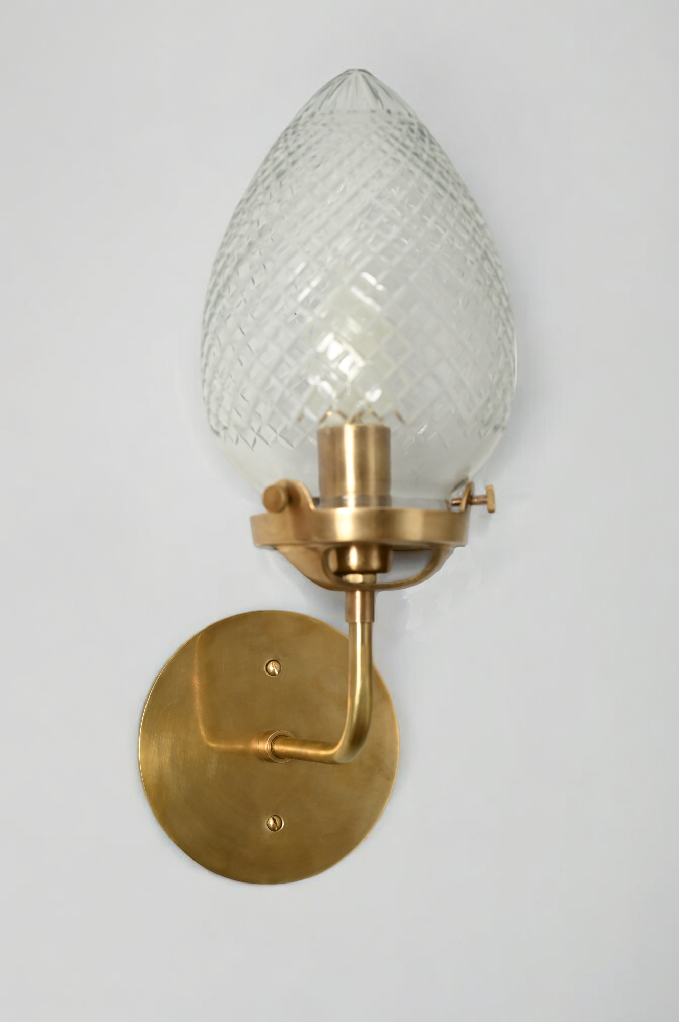 Raw brass Conical Globes Wall Sconce - Vintage and aesthetic sconce