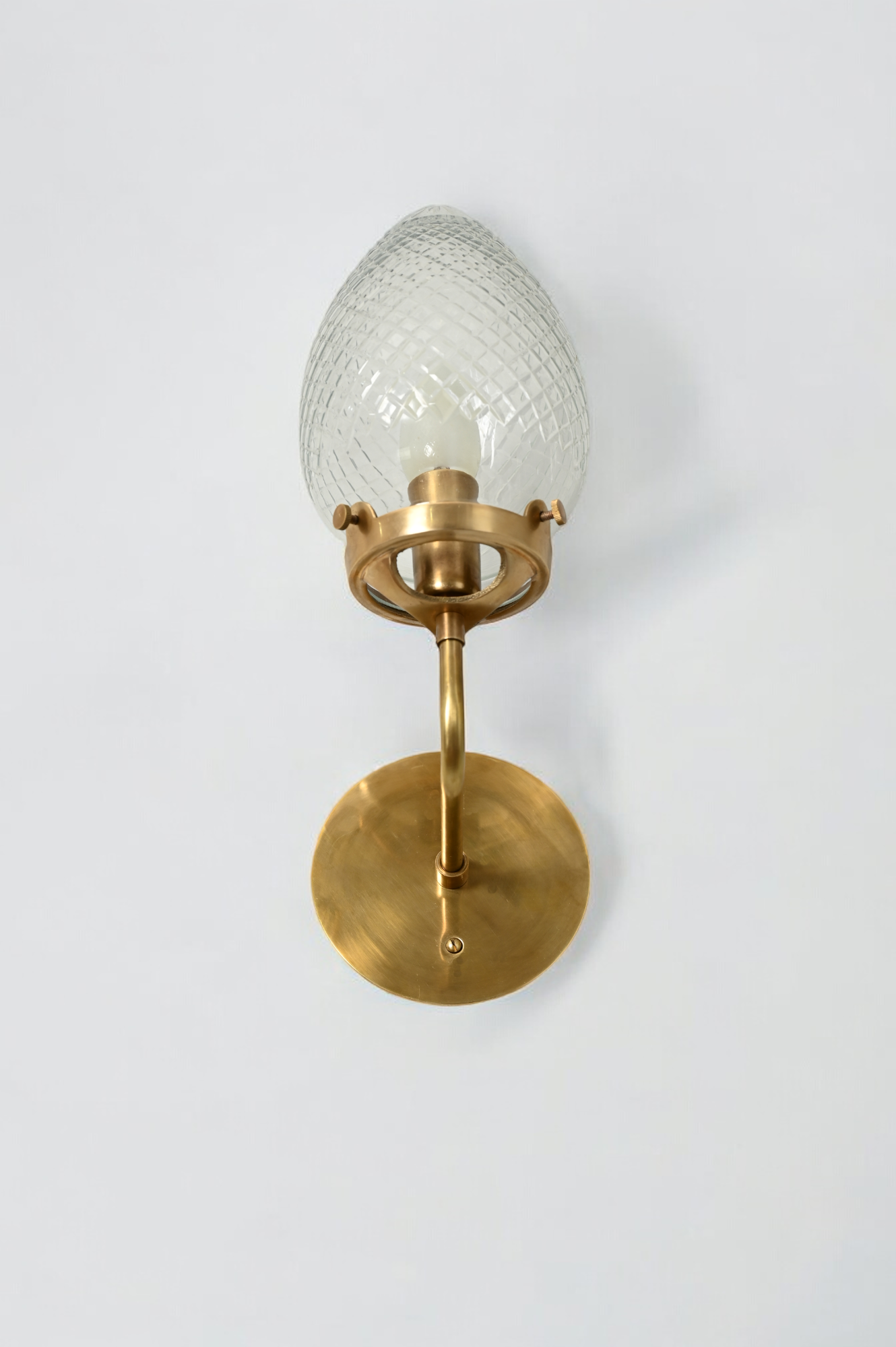 Raw brass Conical Globes Wall Sconce - Vintage and aesthetic sconce