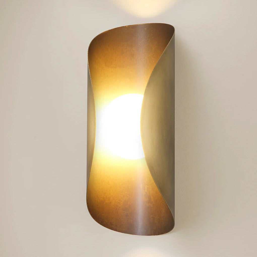 Curved Bronze Wall Sconce – Aesthetic Ambient Glow Accent Light