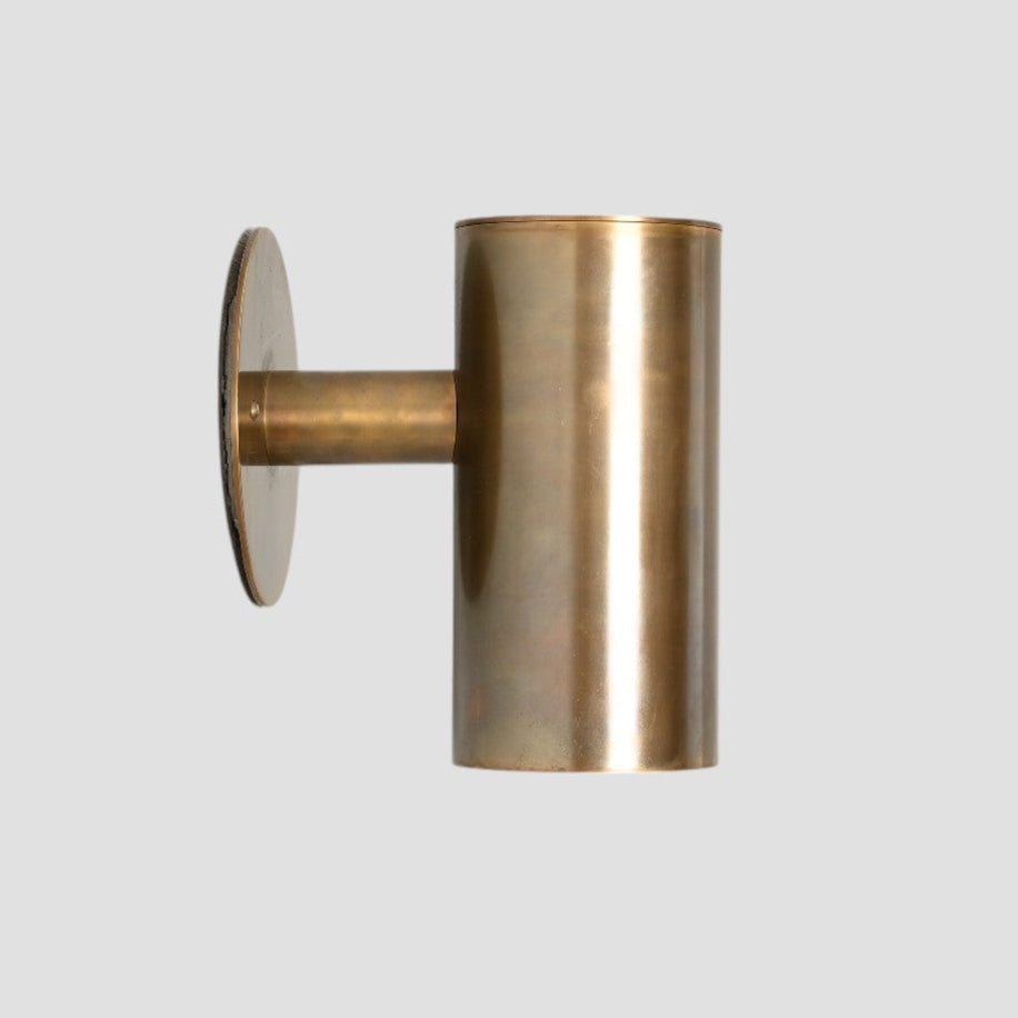 Sleek Mid-Century Brass Wall Sconce – Cylinder Design for Any Room