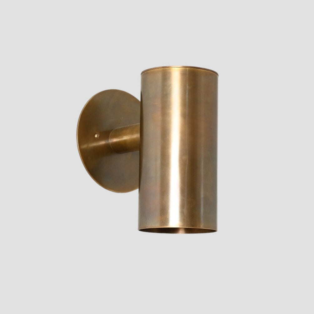 Sleek Mid-Century Brass Wall Sconce – Cylinder Design for Any Room