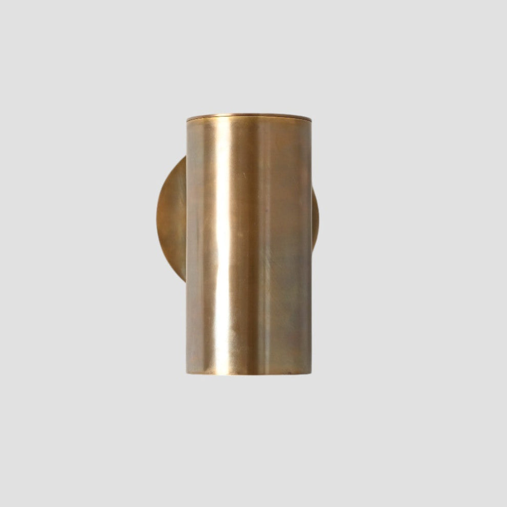 Sleek Mid-Century Brass Wall Sconce – Cylinder Design for Any Room