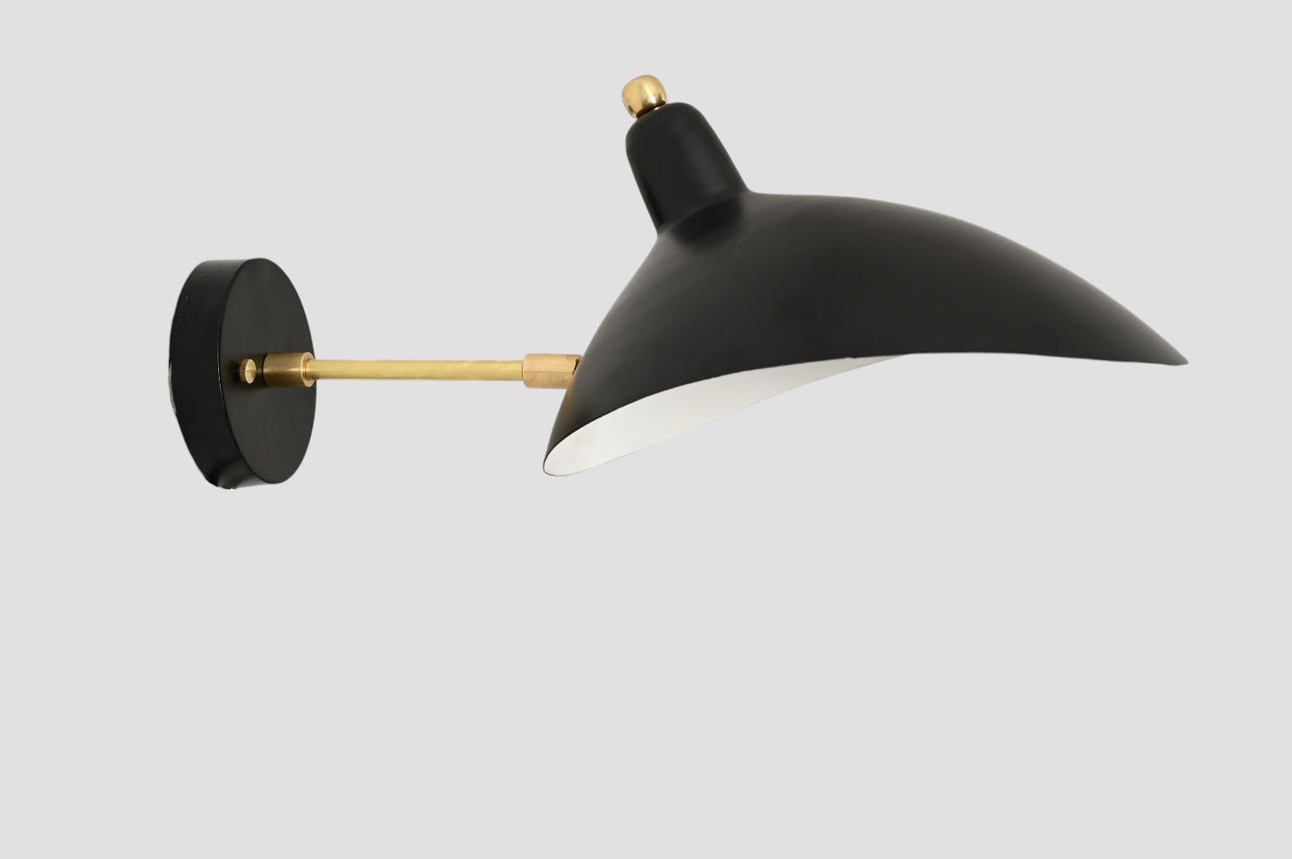 Black Bedside Wall Lamp: Matte finish, perfect for reading, adds sleek modern style