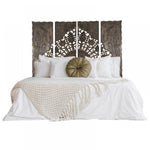 Hand-carved antic wash Decorative Headboard / Panel / Wooden wall mount Furniture - INDAH by Crafted Fashions