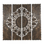 Hand-carved antic wash Decorative Headboard / Panel / Wooden wall mount Furniture - INDAH by Crafted Fashions