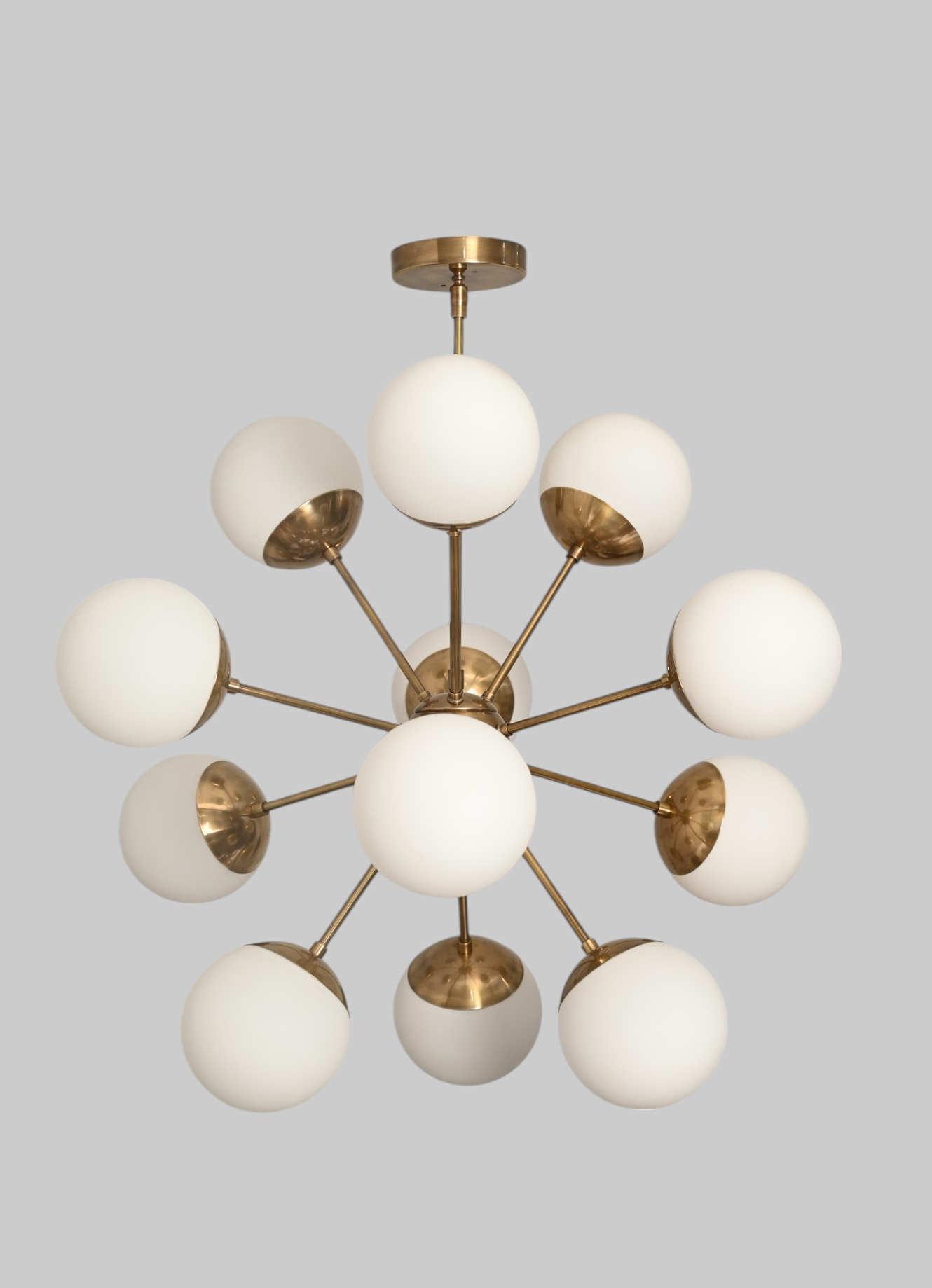 12 Globe Lights chandelier offers stunning, modern design and elegant, ambient lighting.