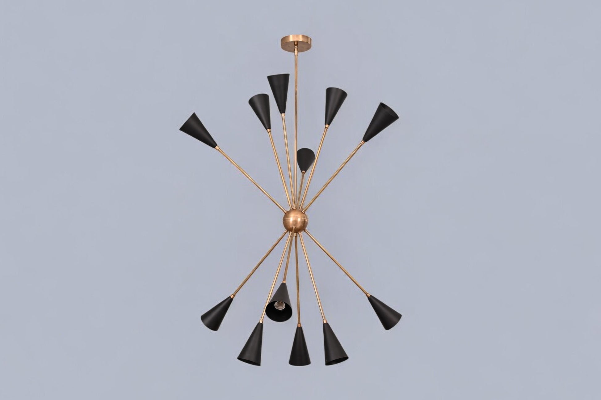 1950's Spore Chandelier: Italian Mid-Century Starburst Design