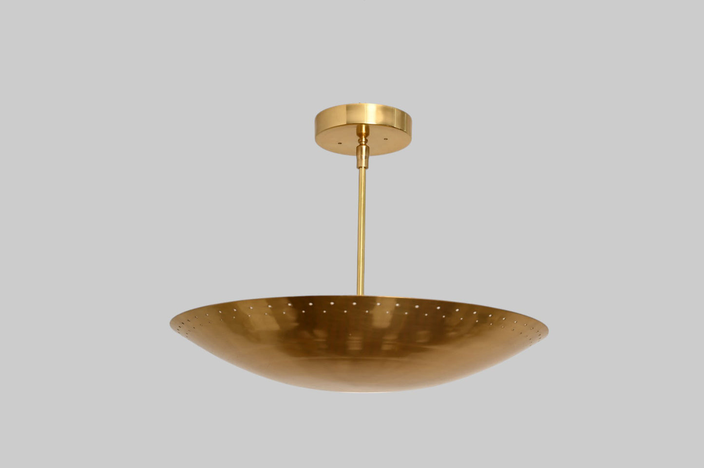 18-inch brass chandelier with unique finish variations for an elegant, distinctive touch.