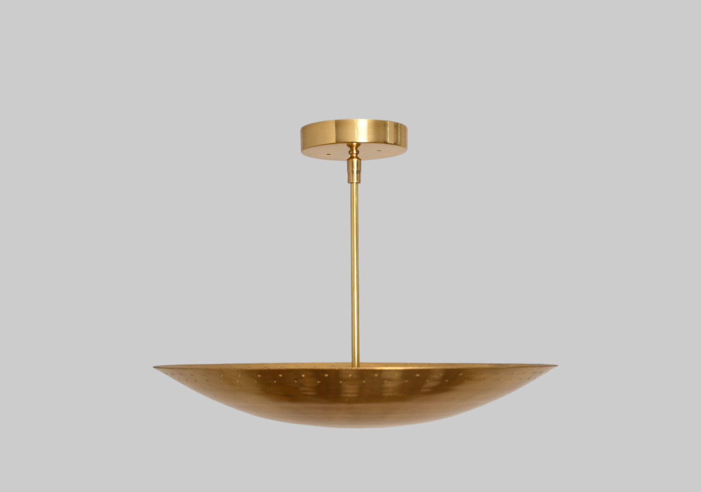 18-inch brass chandelier with unique finish variations for an elegant, distinctive touch.