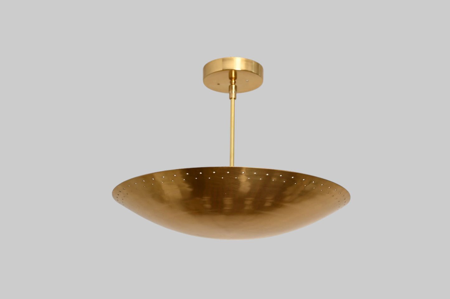 18-inch brass chandelier with unique finish variations for an elegant, distinctive touch.