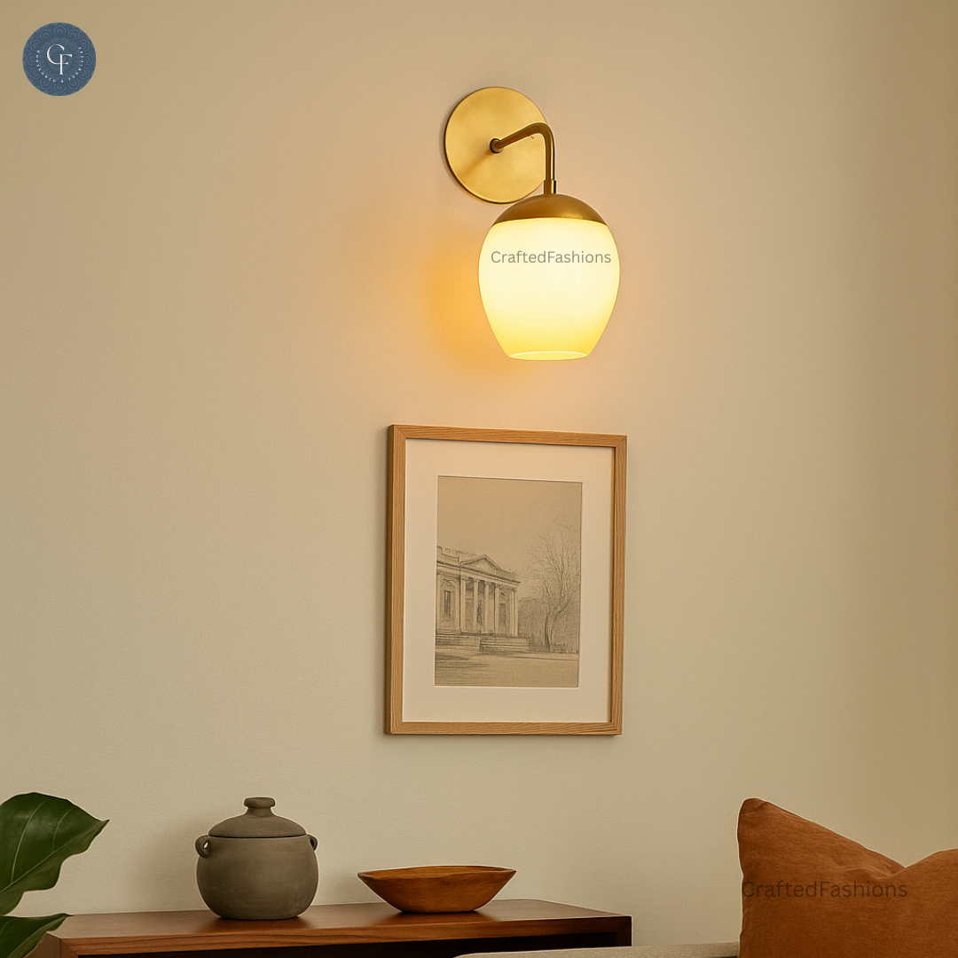 1-Light Dimple Globe Sconce: Stylish brass lamps for your home
