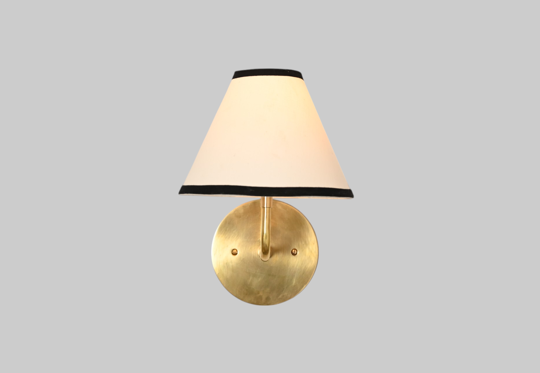 1-light linen shade brass Sputnik wall lamp with handmade brass and fabric shades