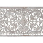 Mandala Bohemian Handmade Headboard - White Rectangular,  Wall Mounted bedhead