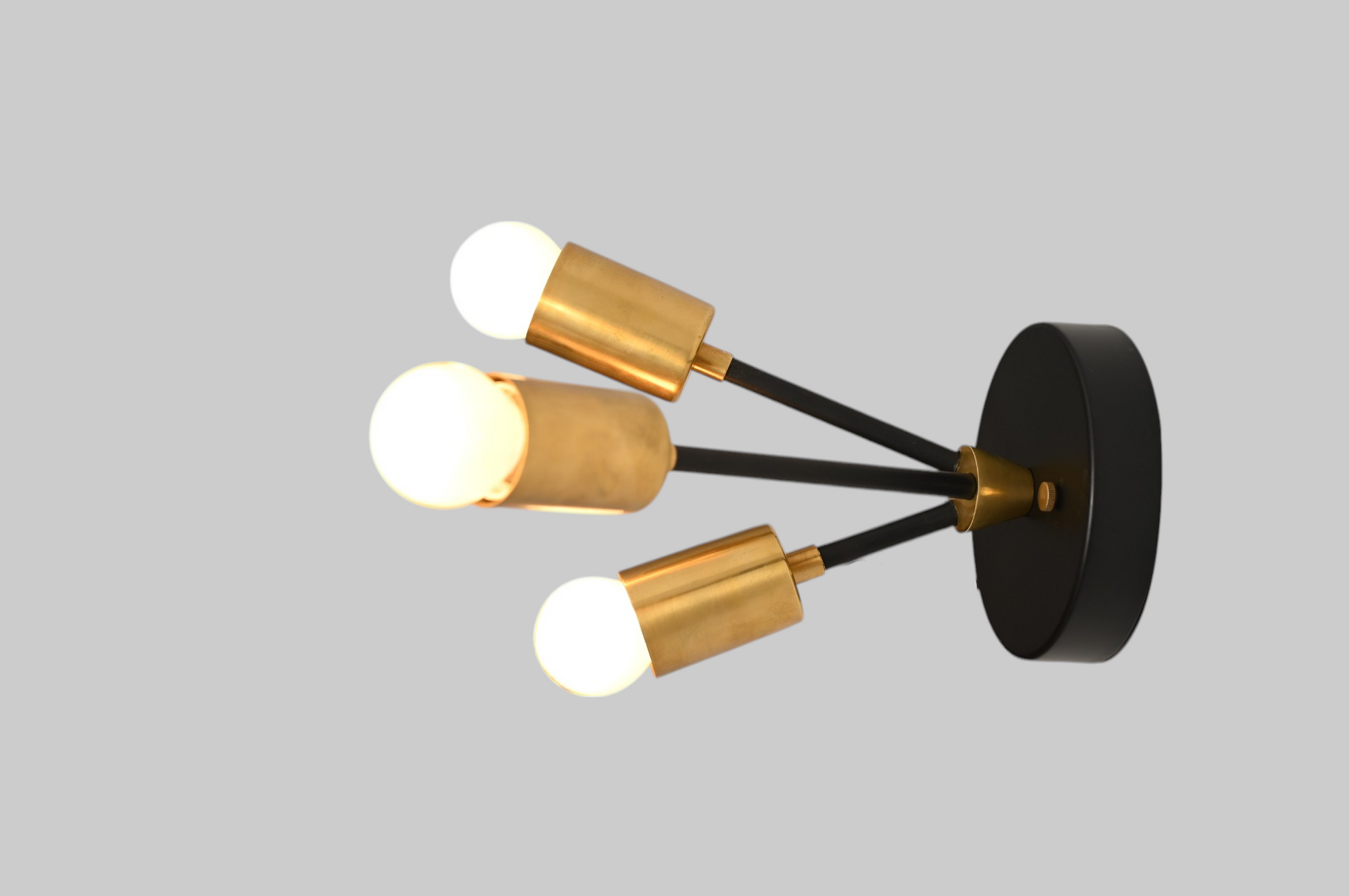 Glass Tube Ceiling Light in Raw Brass blends mid-century design with modern elegance