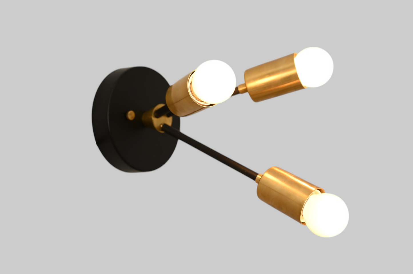 Glass Tube Ceiling Light in Raw Brass blends mid-century design with modern elegance