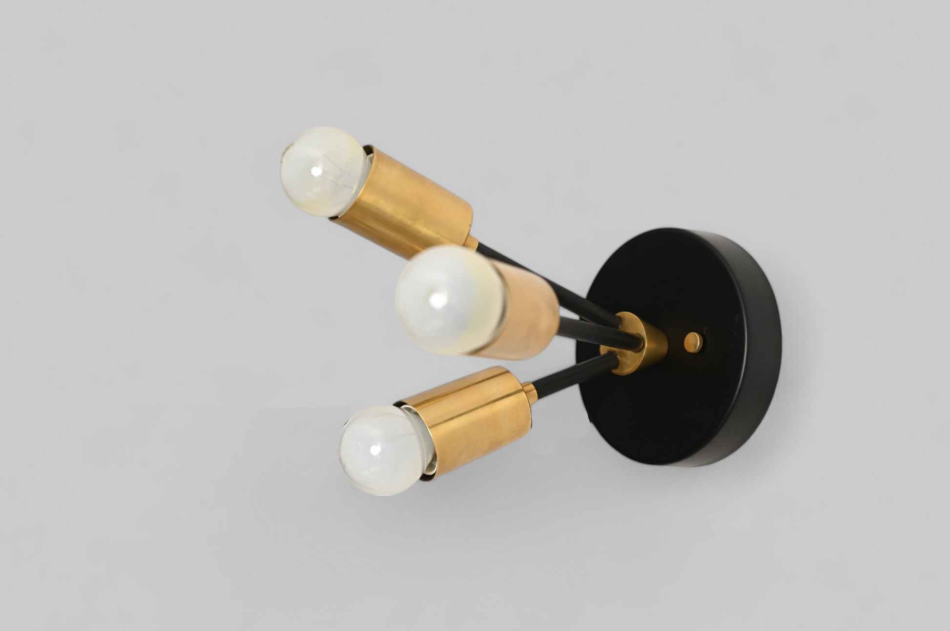 Glass Tube Ceiling Light in Raw Brass blends mid-century design with modern elegance