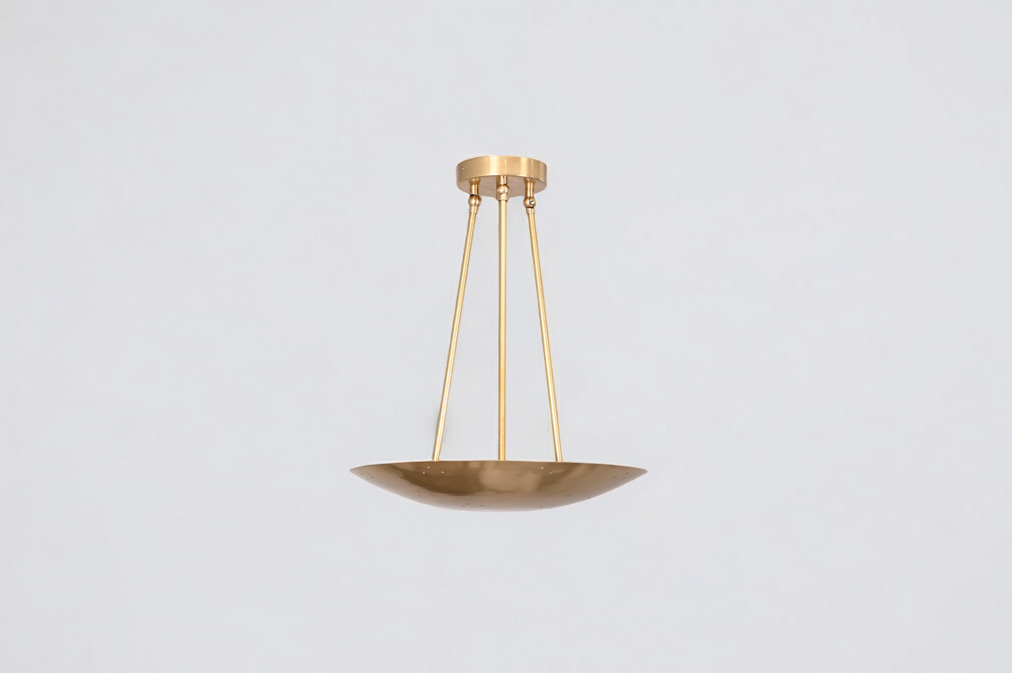 Elevate your space with this elegant Mid-Century Modern flush mount in brass!