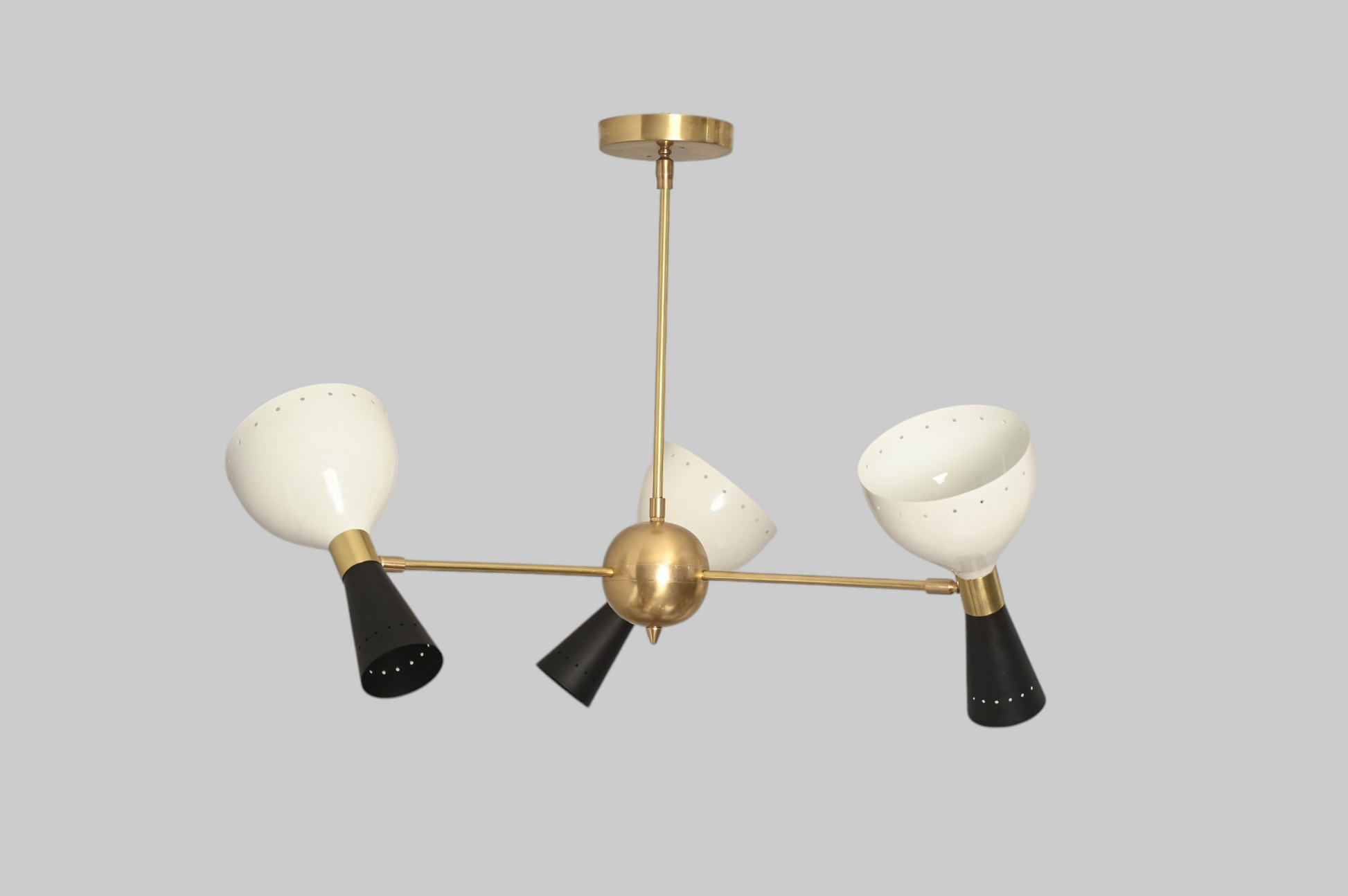 3 Shade Stilnovo lamp blends mid-century style with adjustable arms for flexible lighting