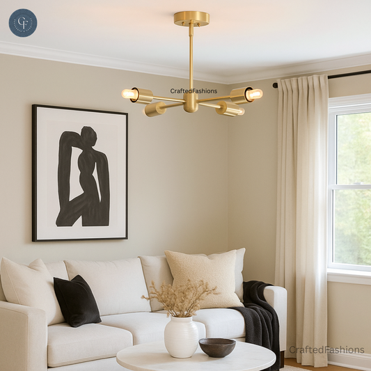 4-Arm Sputnik Chandelier – Industrial design with modern flair for bold style