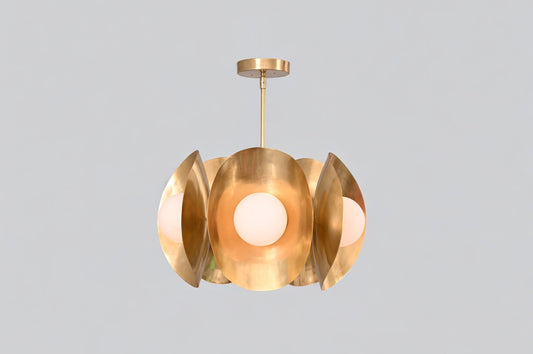 Stilnovo Seven-Globe Brass Sputnik Chandelier Pendant Light