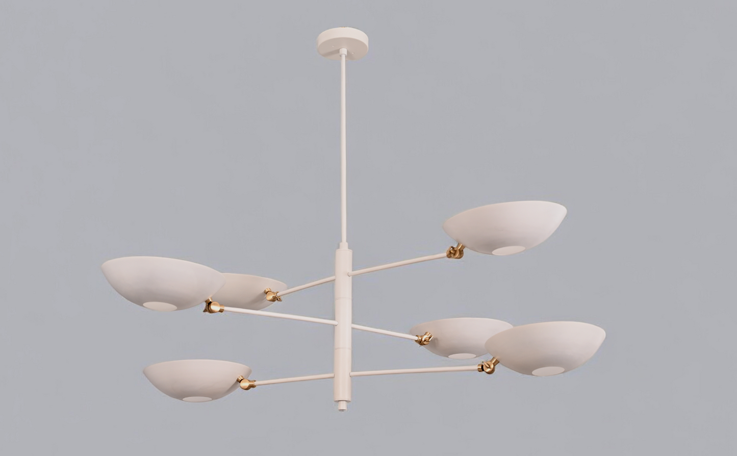 6 Shade Chandelier offers elegant design and ample ambient lighting for any room.