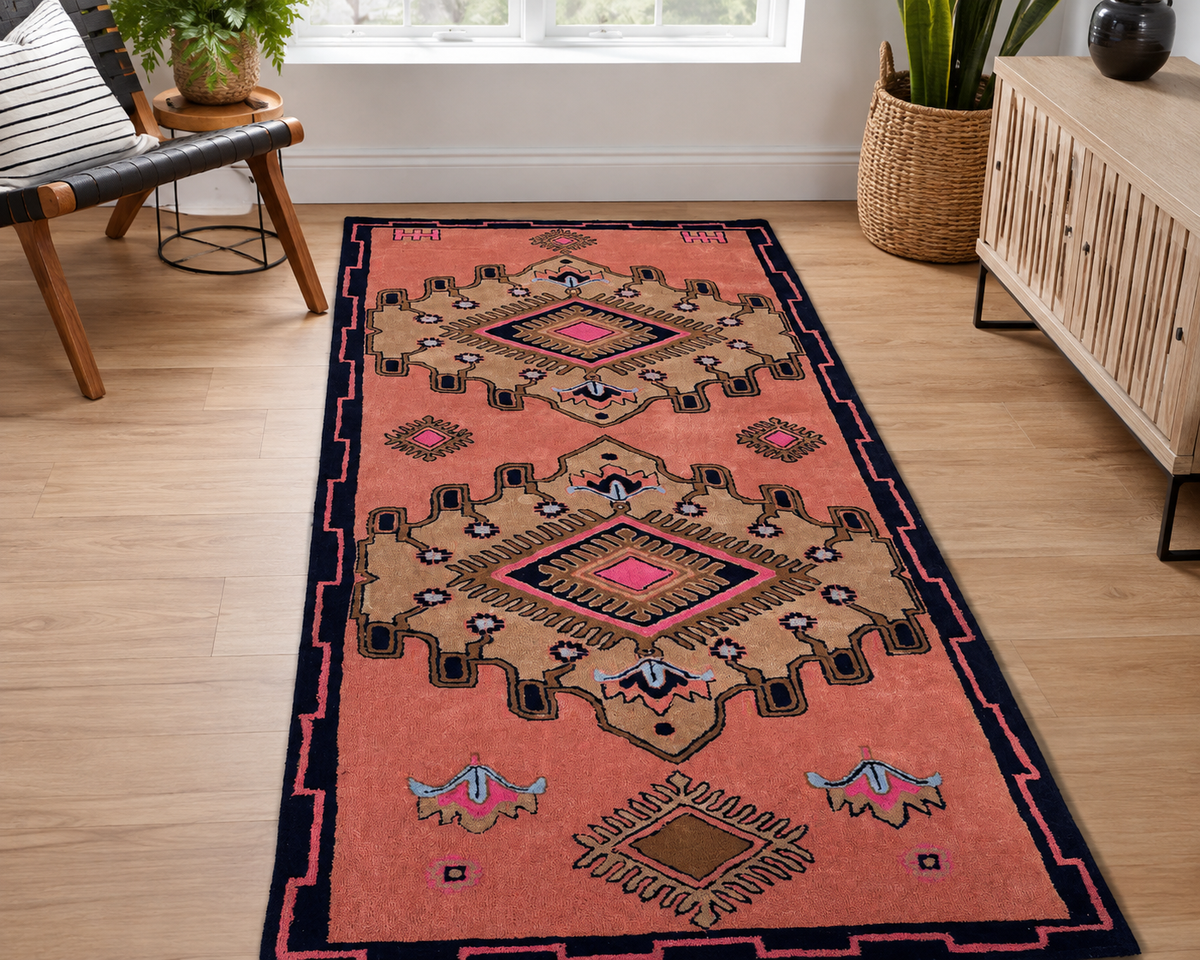 Hand-Tufted Persian Inspired Runner Rug – Multi-Color Wool, Cut Pile – view 3