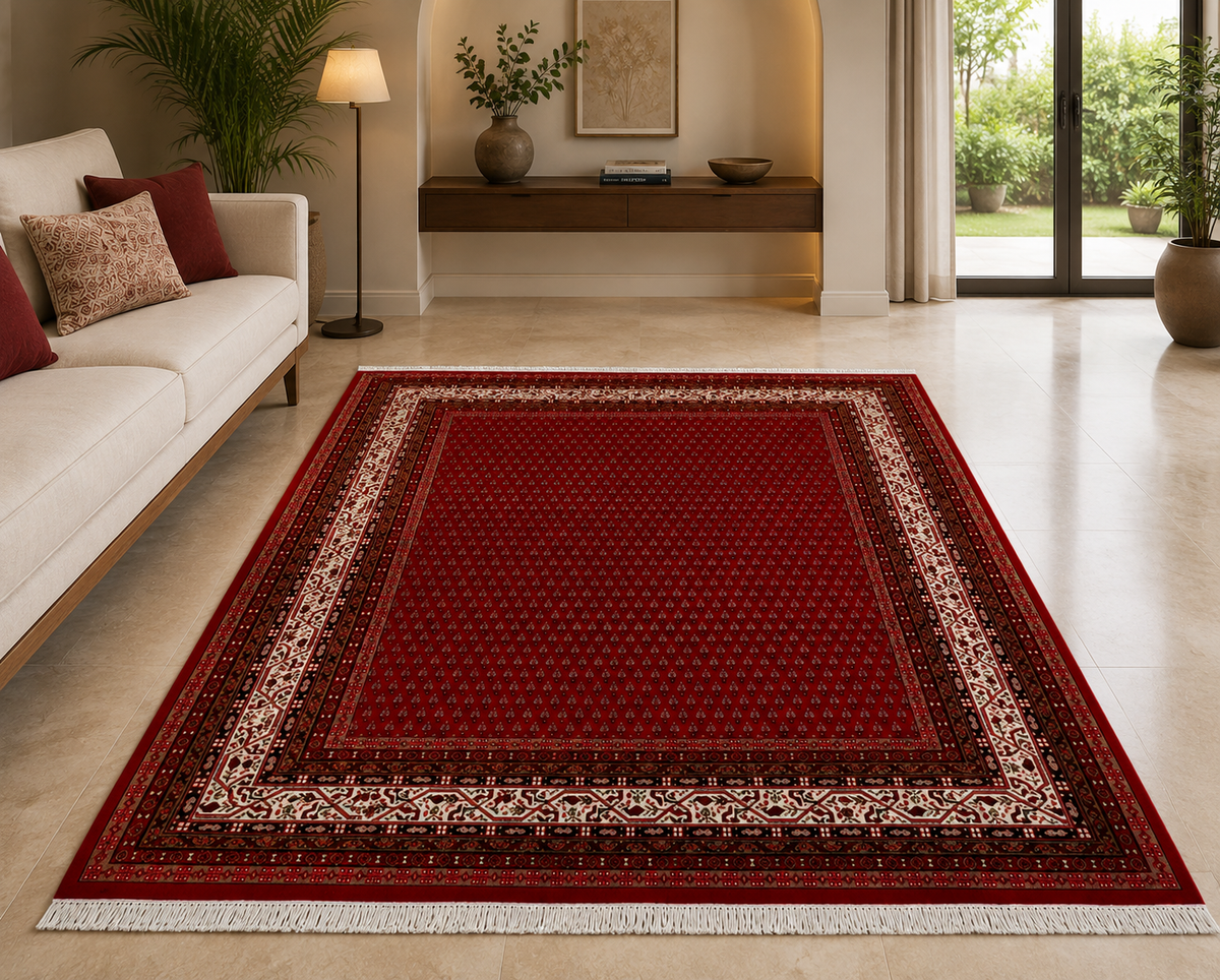 Hand-Knotted Litchi Design Rug – Multi-Color Wool, Square Cut Pile – view 2