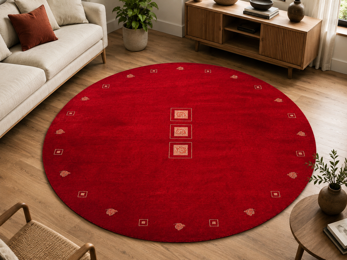 Hand-Knotted Gabbeh Rug – Multi-Color 100% Wool, Square Cut Pile – view 2