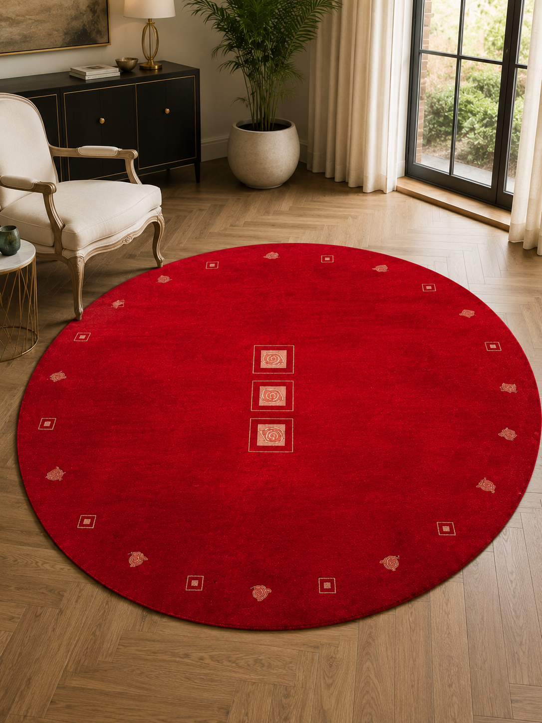 Hand-Knotted Gabbeh Rug – Multi-Color 100% Wool, Square Cut Pile