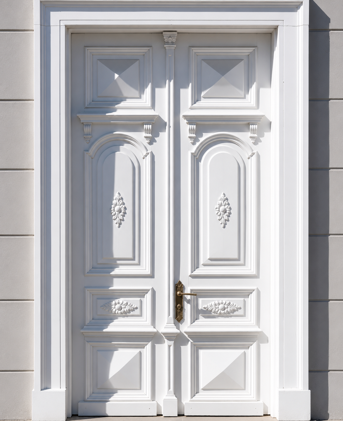 Solid Wood Hand-Carved Double Leaf Entrance Door – Artistic Carvings – view 4