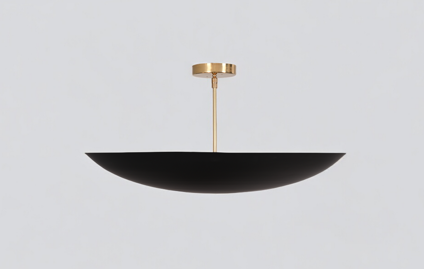 Modern 6-Light Flush Mount Pendant in sleek raw brass