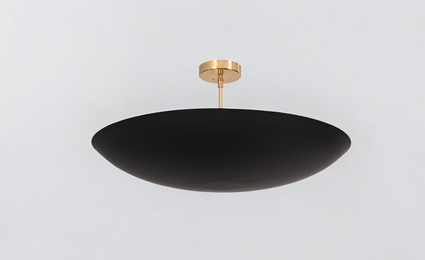 Modern 6-Light Flush Mount Pendant in sleek raw brass