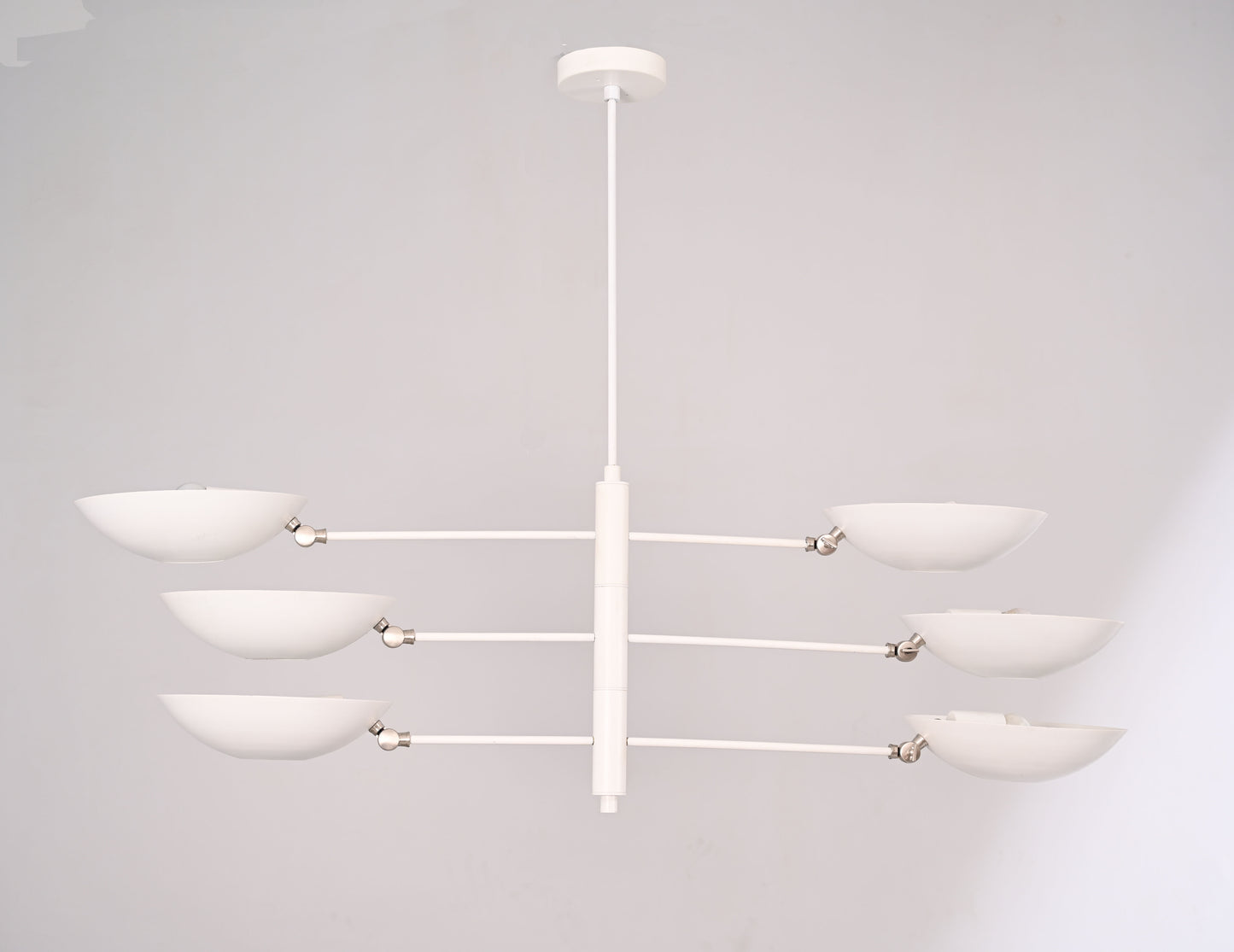 6 Shade Chandelier offers elegant design and ample ambient lighting for any room.