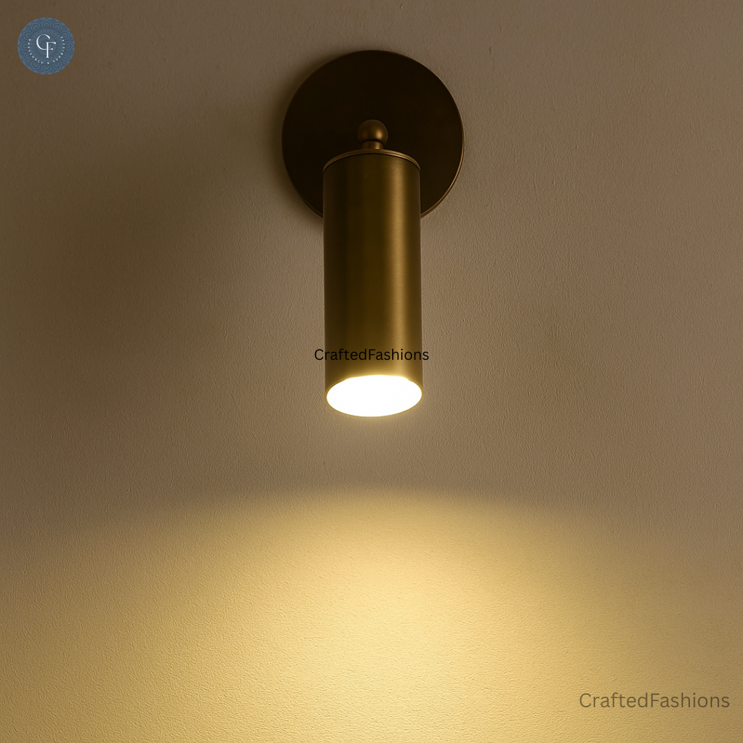 Handcrafted Raw Brass Wall Lamp with Double Globes – Mid-century elegance