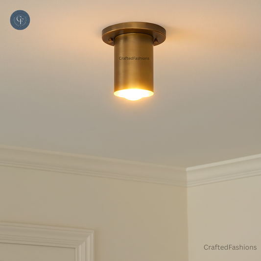 Sleek Antique Brass Downlight – Adds modern elegance to any space