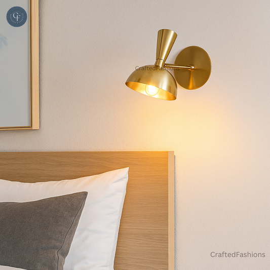 Wall Sconces in raw brass, inspired by Stilnovo design - Elegant lamps for your home decor