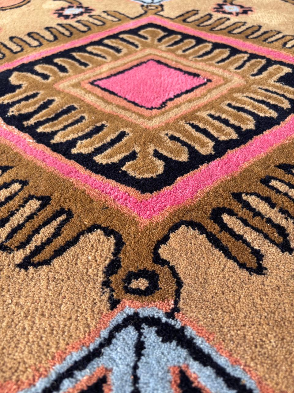 Hand-Tufted Persian Inspired Runner Rug – Multi-Color Wool, Cut Pile – view 4