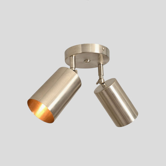 Adjustable Angle Ceiling Spotlight: Modern antique brass, sleek solid brass design