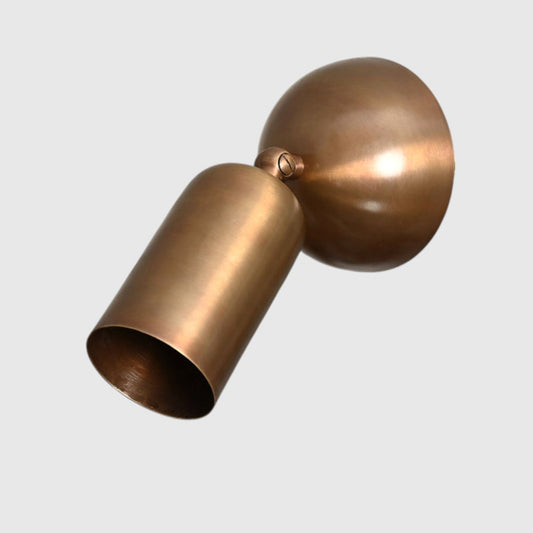 Mid-Century Modern Dimple Globes Wall Light: Raw brass, radiant glow, timeless style