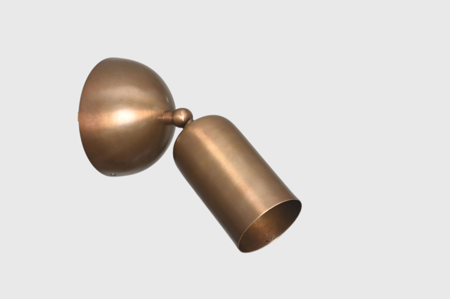 Mid-Century Modern Dimple Globes Wall Light: Raw brass, radiant glow, timeless style