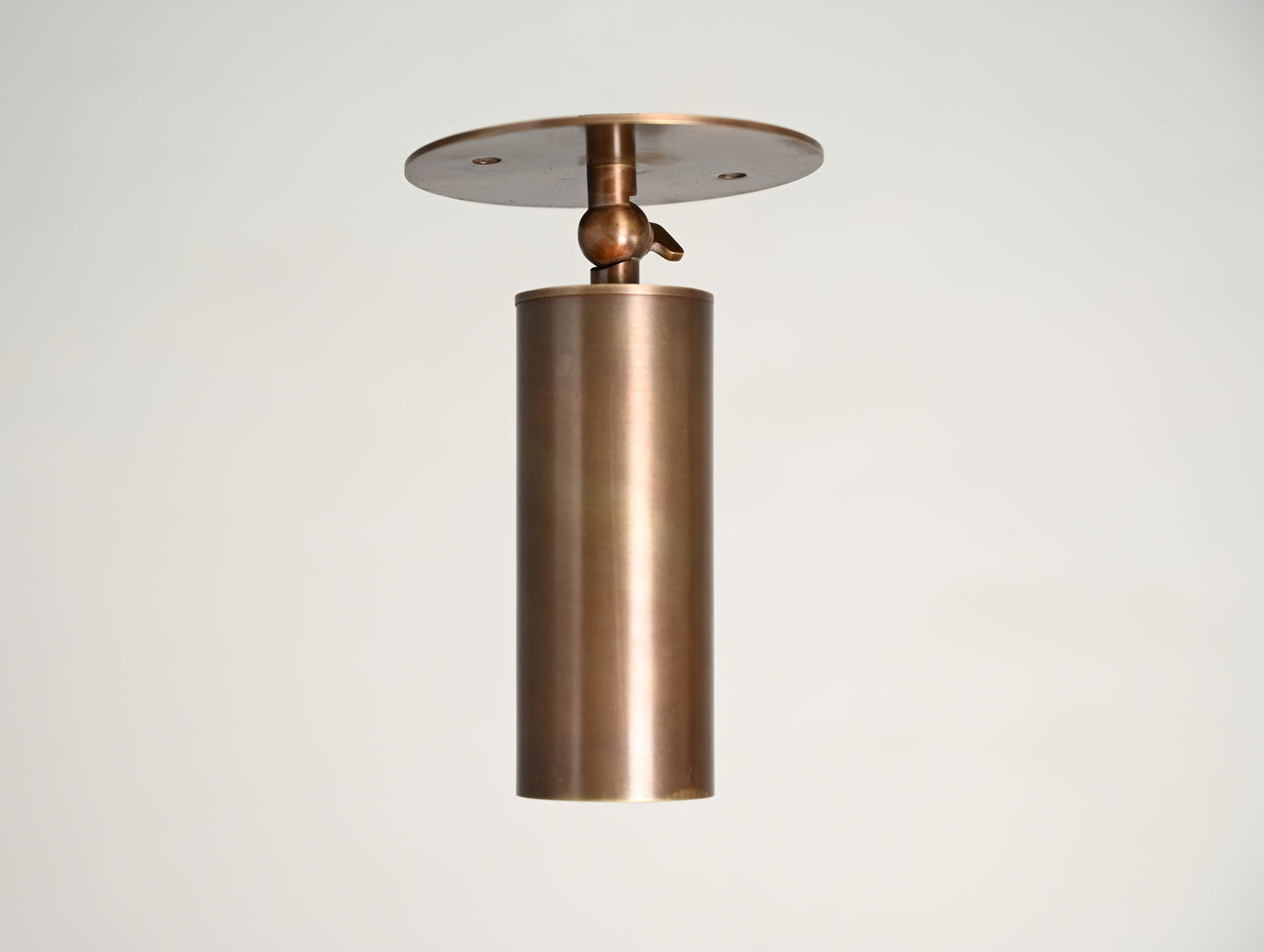 Handcrafted Raw Brass Wall Lamp with Double Globes – Mid-century elegance