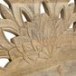 Lotus half-moon bed with a carved headboard Hanging Wooden Furniture