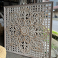 Balinese Hand Carved Mandala Bed Headboard Dahayu Decor Wood Wall Art