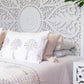 King / Queen/ Single Bed Headboard with Balinese- Mandala Design.  Manusa Hand Carved Wall mounted / Hanging Headboard